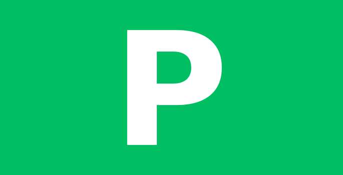 a large P for parking