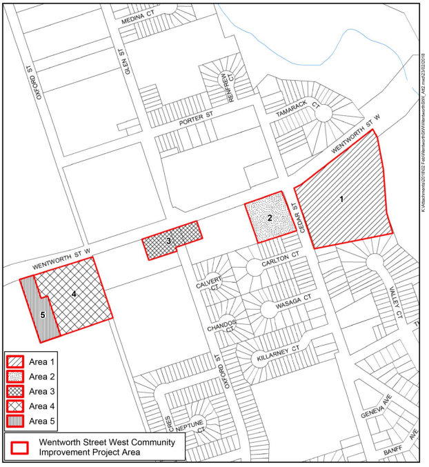 Boundary Map of Wentworth Street West CIP.