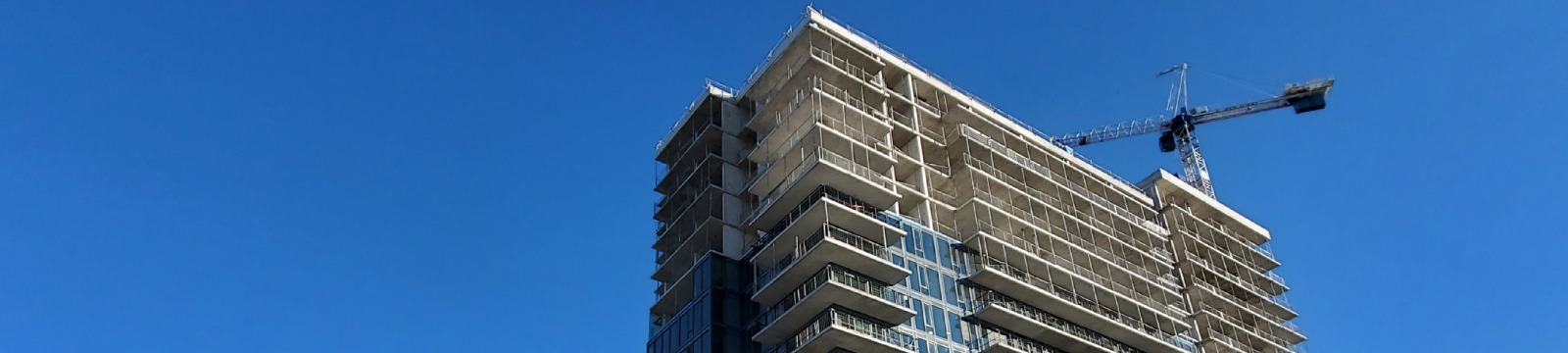 View of residential construction activity