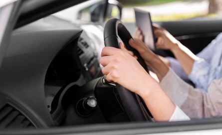 hands on steering wheel