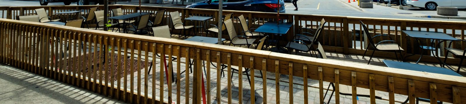 Temporary patio in Oshawa