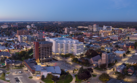 aerial view of Downtown Oshawa