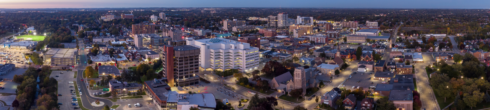 Downtown panoramic photo facing north east 