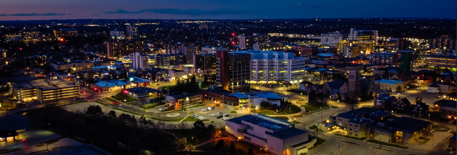 Downtown Oshawa Skyline - Night 