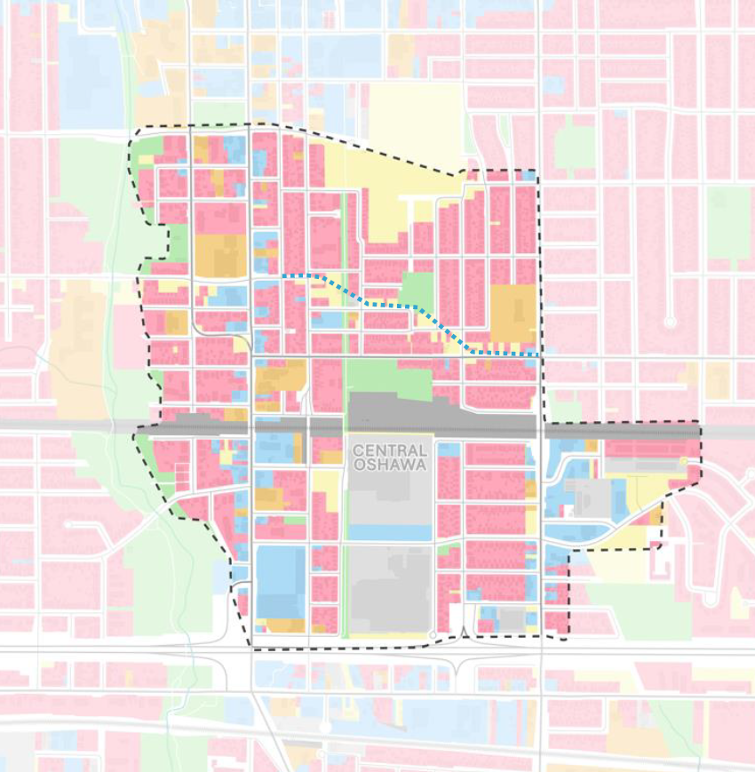 Map for Integrated M.T.S.A. Study for Central Oshawa