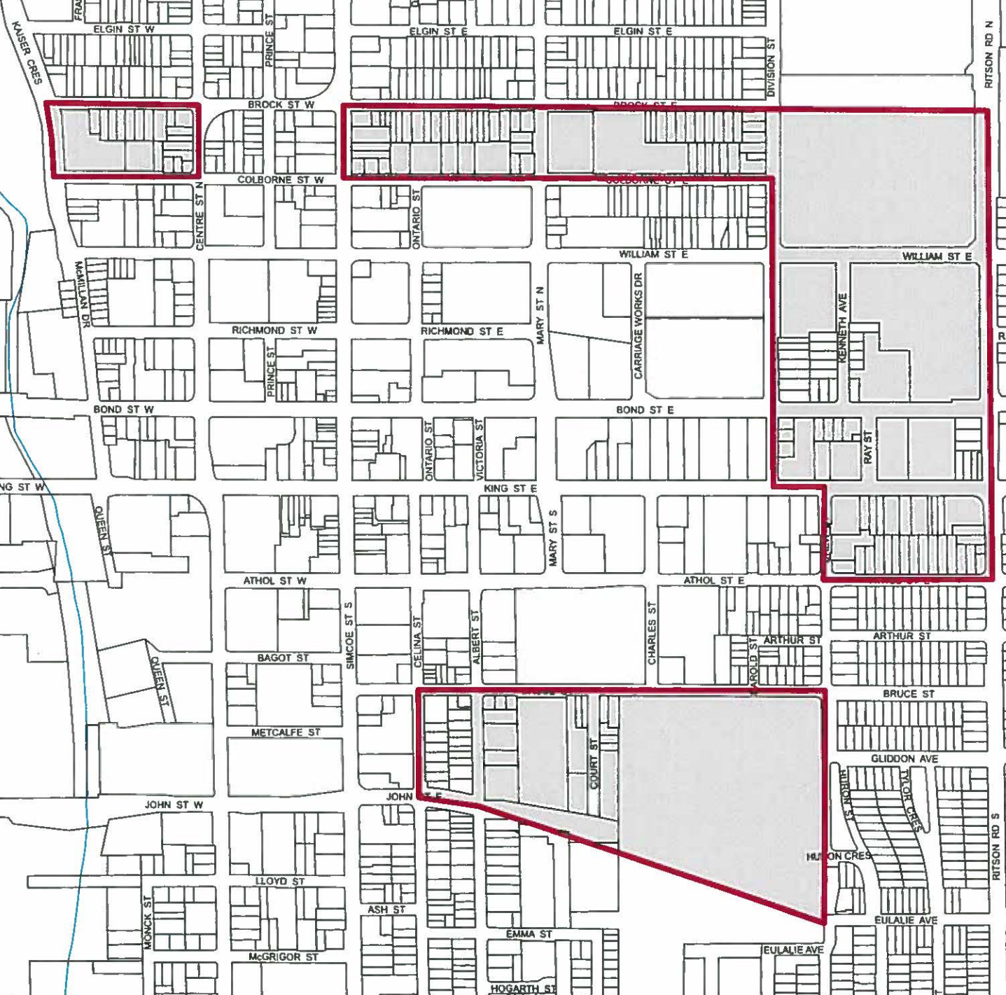 Schedule F map with red boundary 