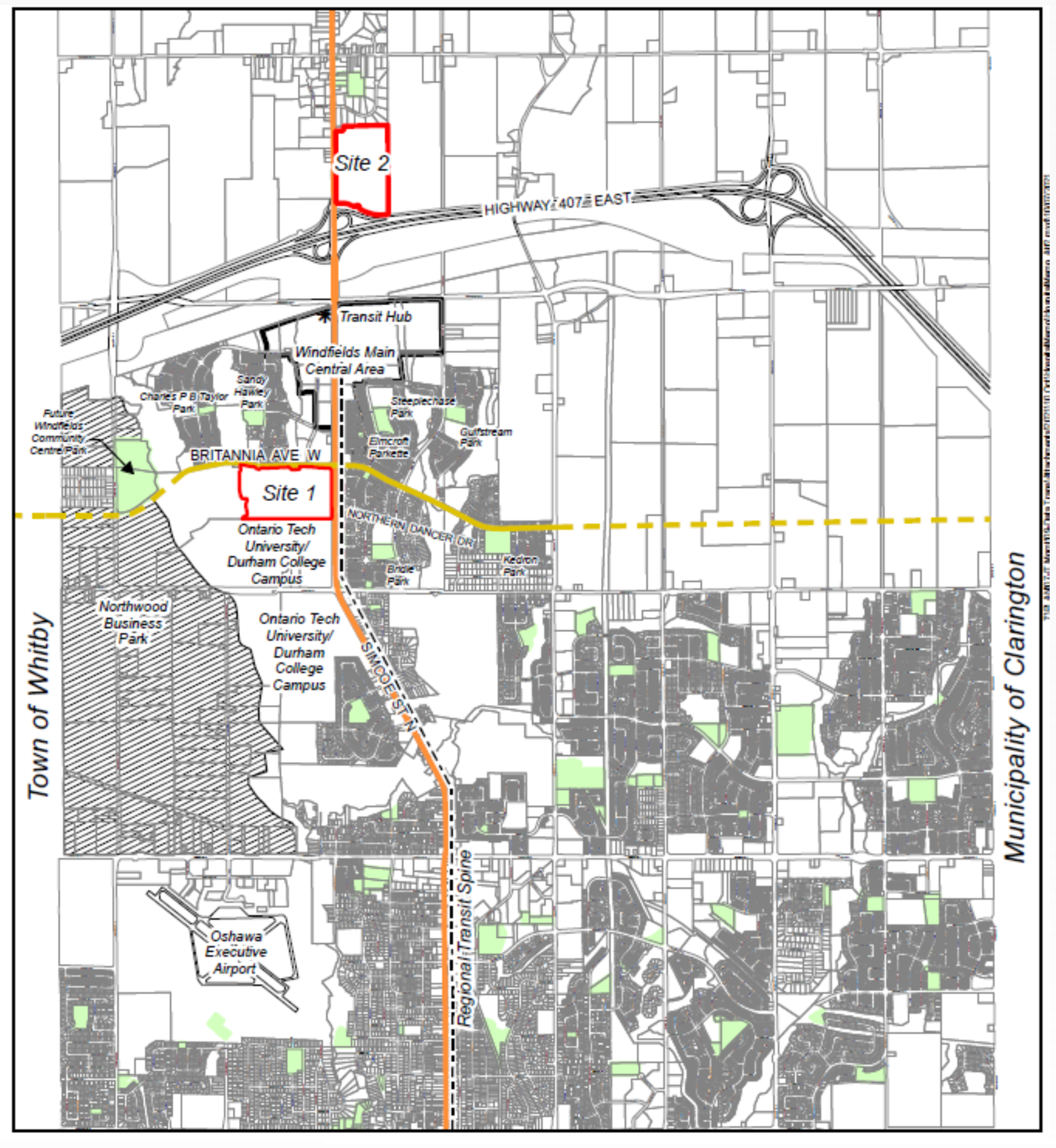 Map view of the site 