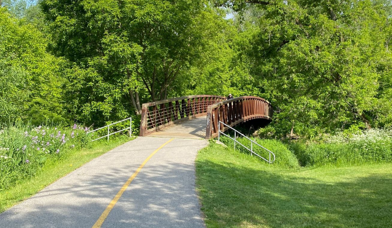 Entrance to a trail in north Oshawa