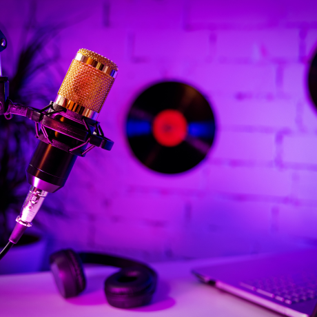 Microphone in studio