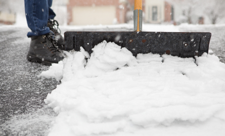 person shoveling snow