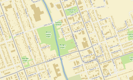 Map of Central Oshawa