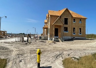 Housing development construction site