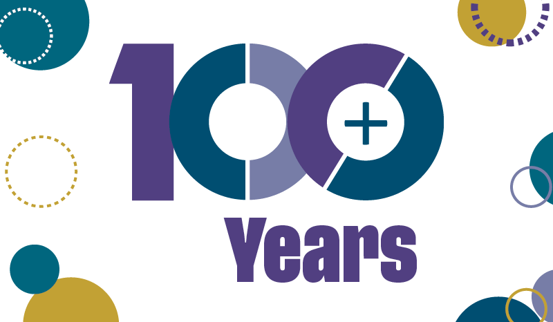 100+ Years logo for Oshawa Centennial