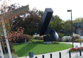 Art structure in City Hall gardens