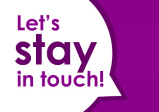 image of text Let's stay in touch