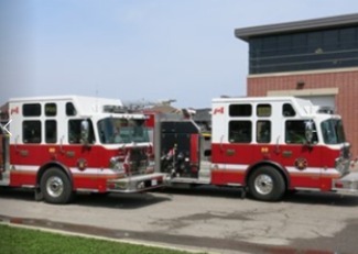 two fire trucks