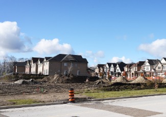 homes partially built in new subdivision