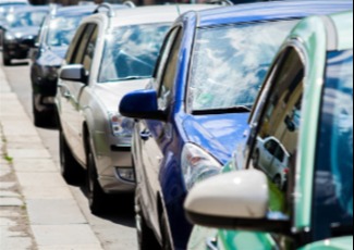 cars parked along the street