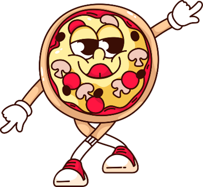 Cartoon pizza man