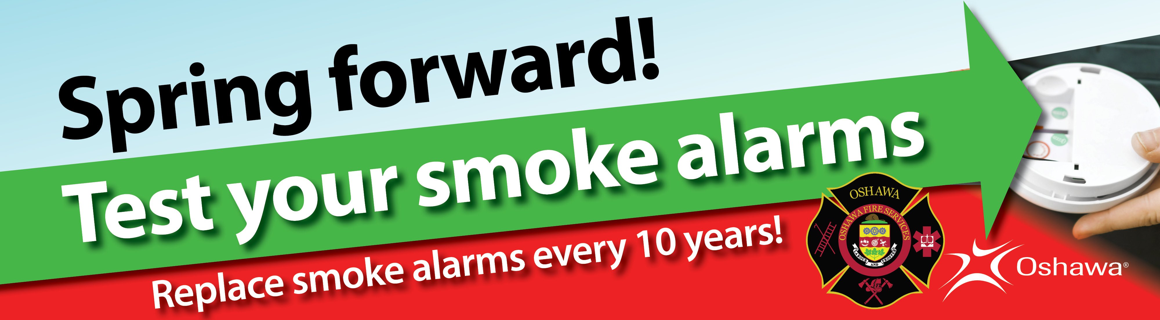 Spring Forward Replace Batteries in smoke detector banner