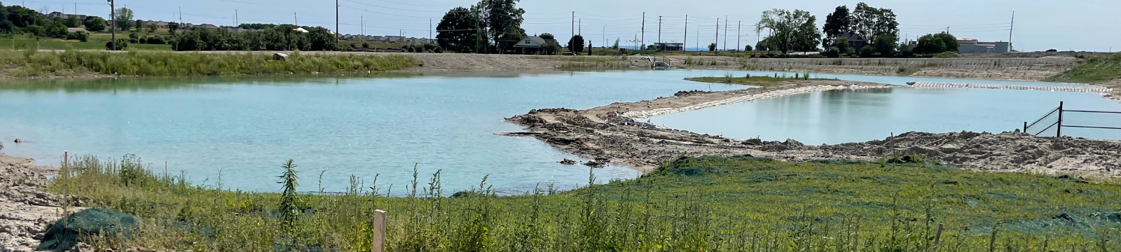 Stormwater management pond in Oshawa