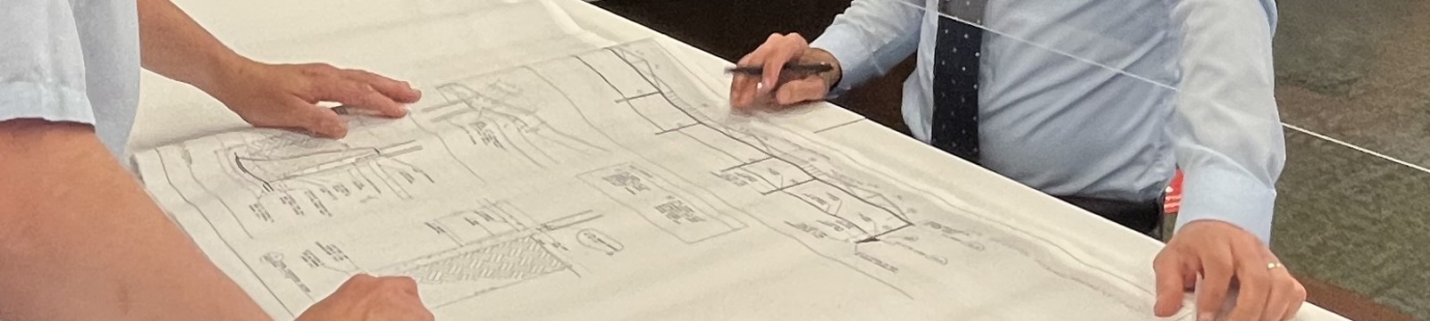 Building Permit Drawing at intake counter