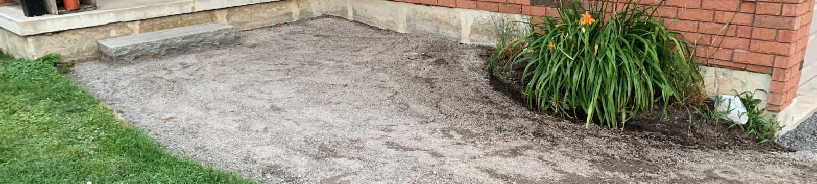 Front landscaping of a house