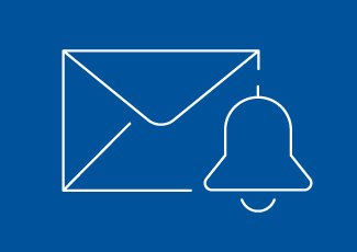 Computer with mail symbol