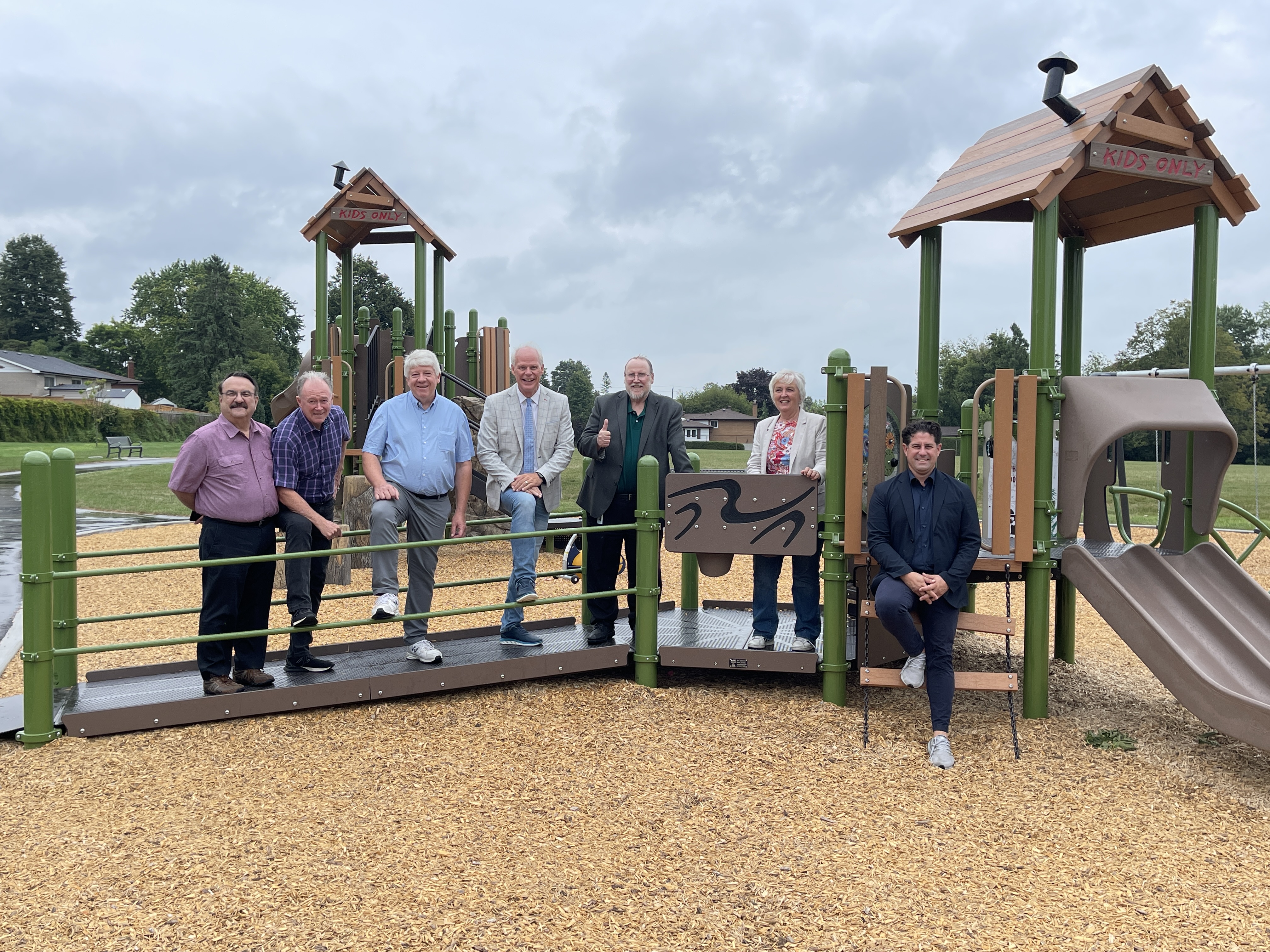 Members of Council at the newly revitalized Kingside Park