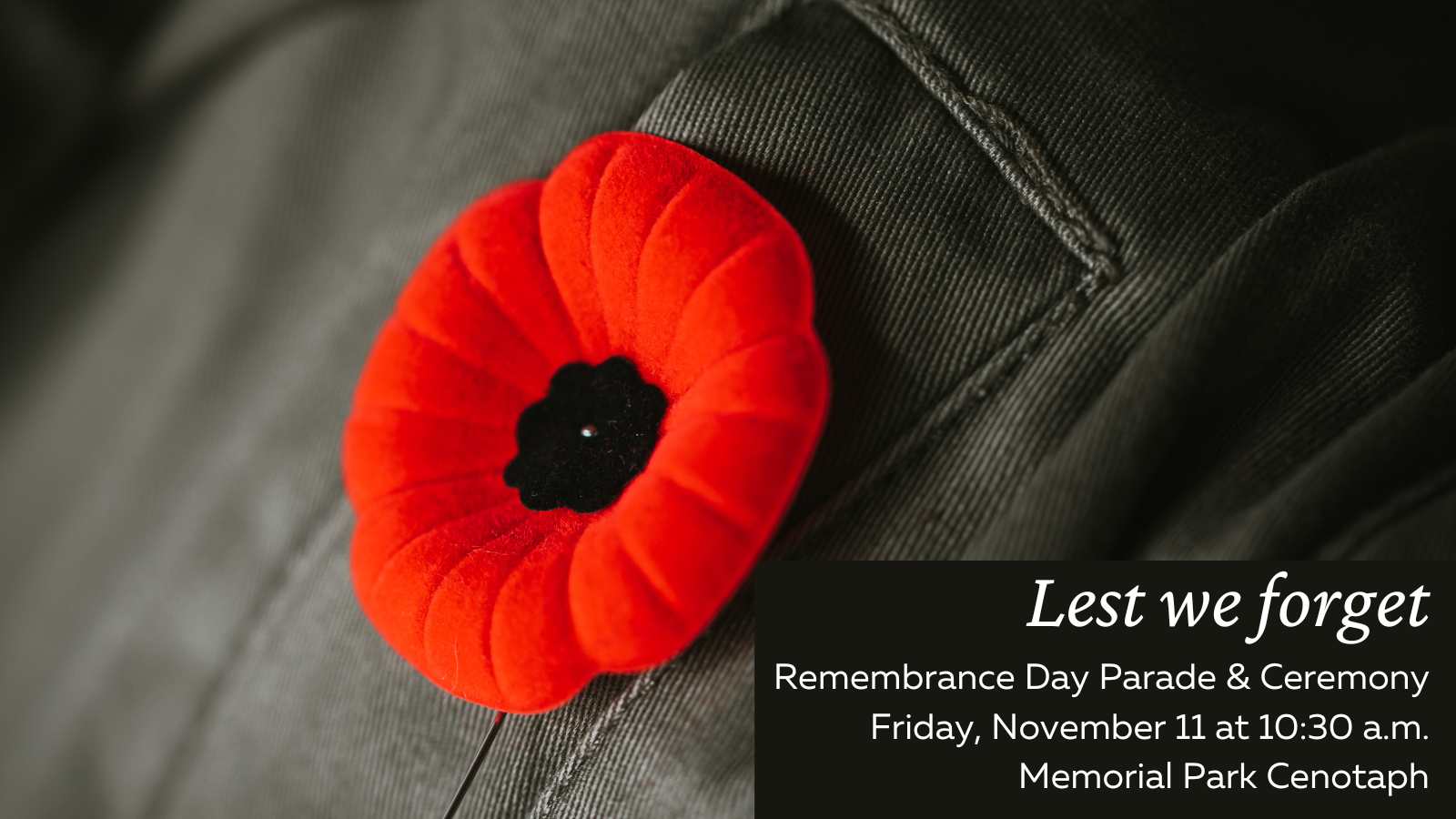 Lest we forget: Oshawa will recognize Remembrance Day with in-person  ceremony - City of Oshawa