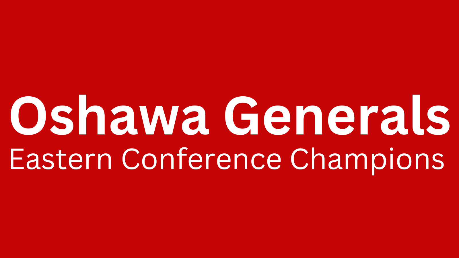 Oshawa Generals Eastern Conference Champions