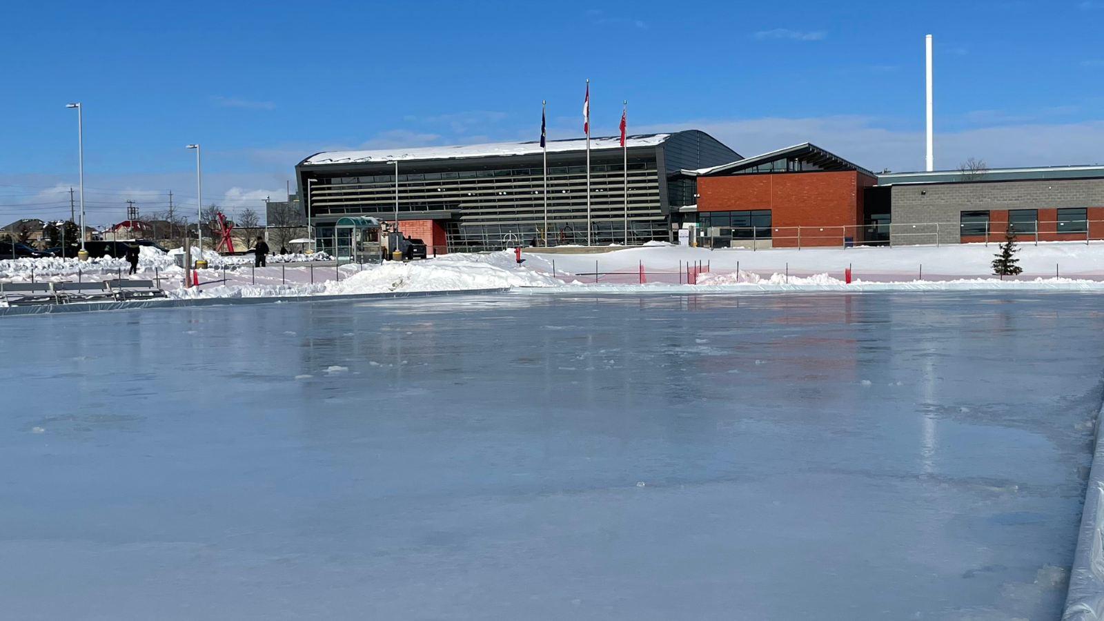 Outdoor rink at Delpark Homes Centre