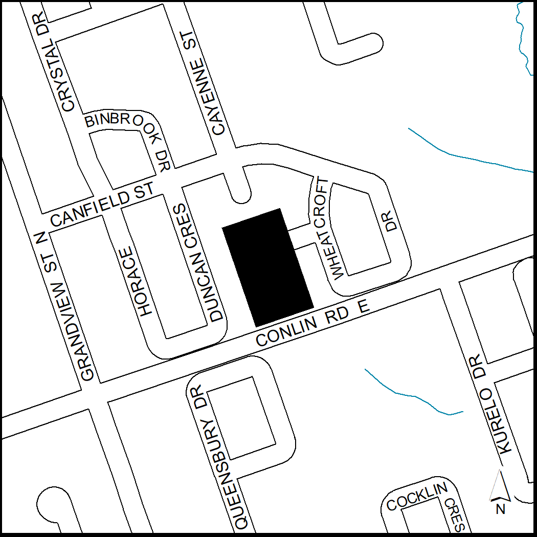 Notice_Map of 1440 Conlin Rd. E.