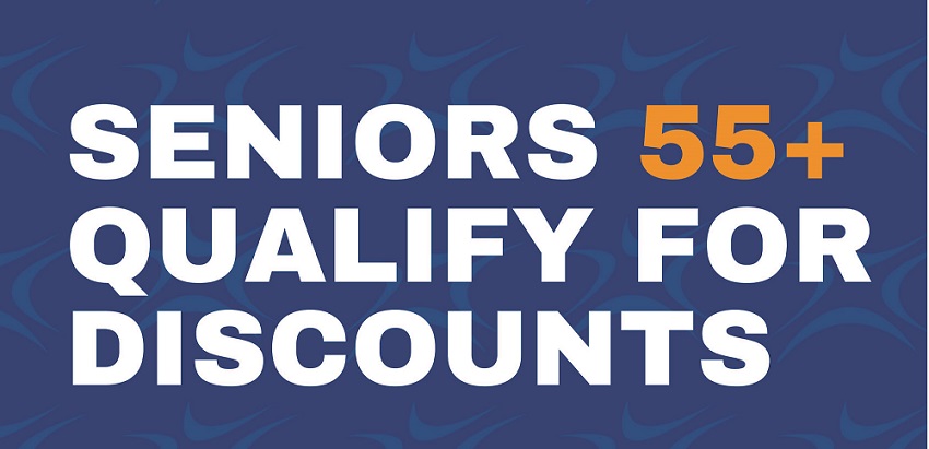Seniors discount 55 plus