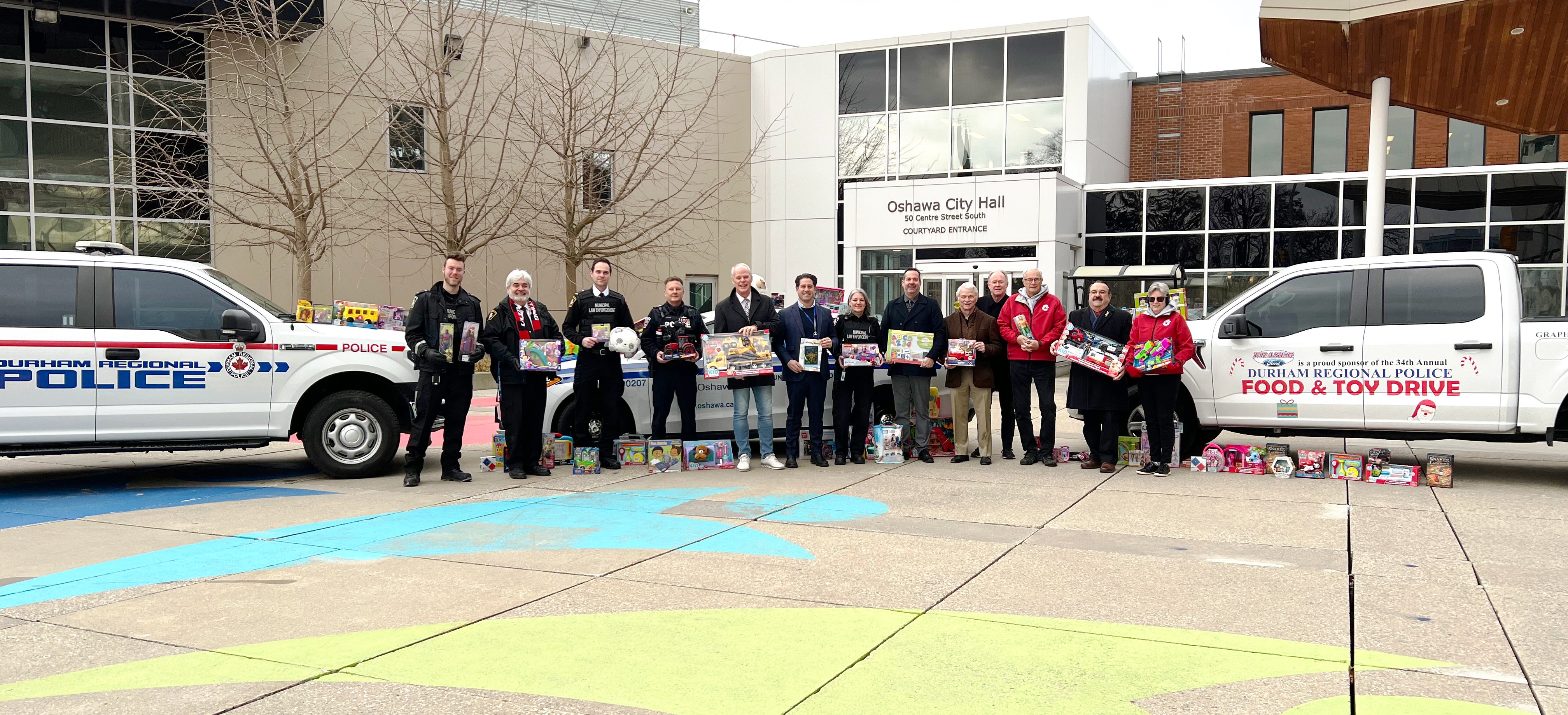 DRPS picking up the Toys from the Toys for Tickets Campaign