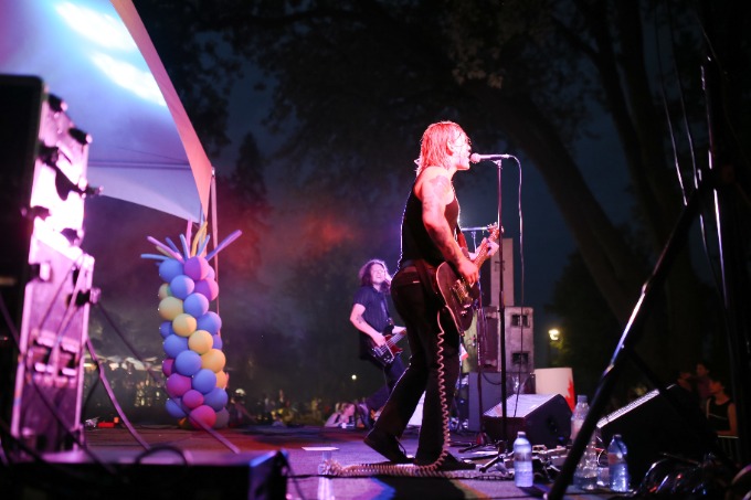Band performing on stage