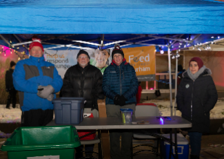 Feed the Need Durham will be onsite to accept donations