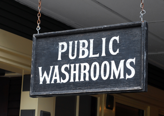 public washroom text