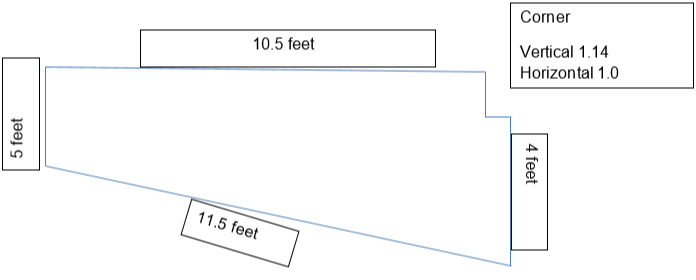 Diagram of vitrine 4 with measurements