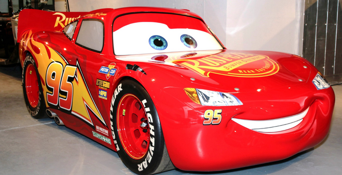 Red car with eyes and a mouth - Lightning McQueen