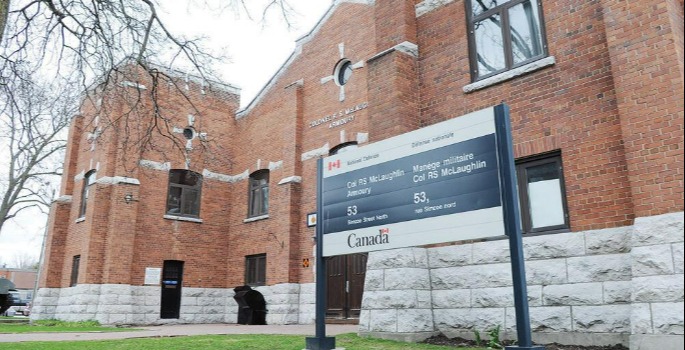 Exterior image of Armoury Doors and front brick facade