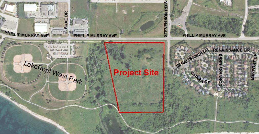 Aerial view of Gold Point project site