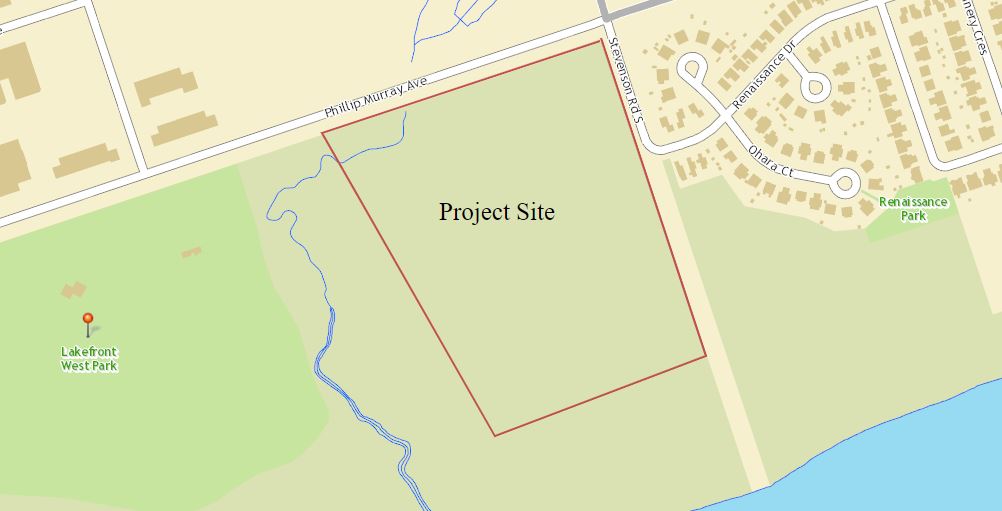 Aerial view of Gold Point project site