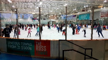 people skating indoors