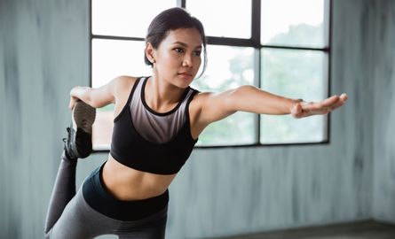 Person stretching