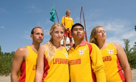 Four lifeguards in uniform