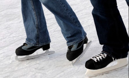 Skates on ice