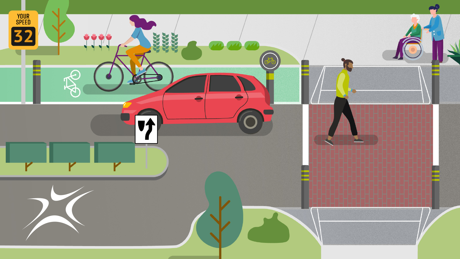 Vector streetscape