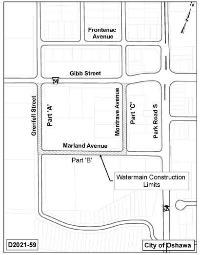 Map of construction area