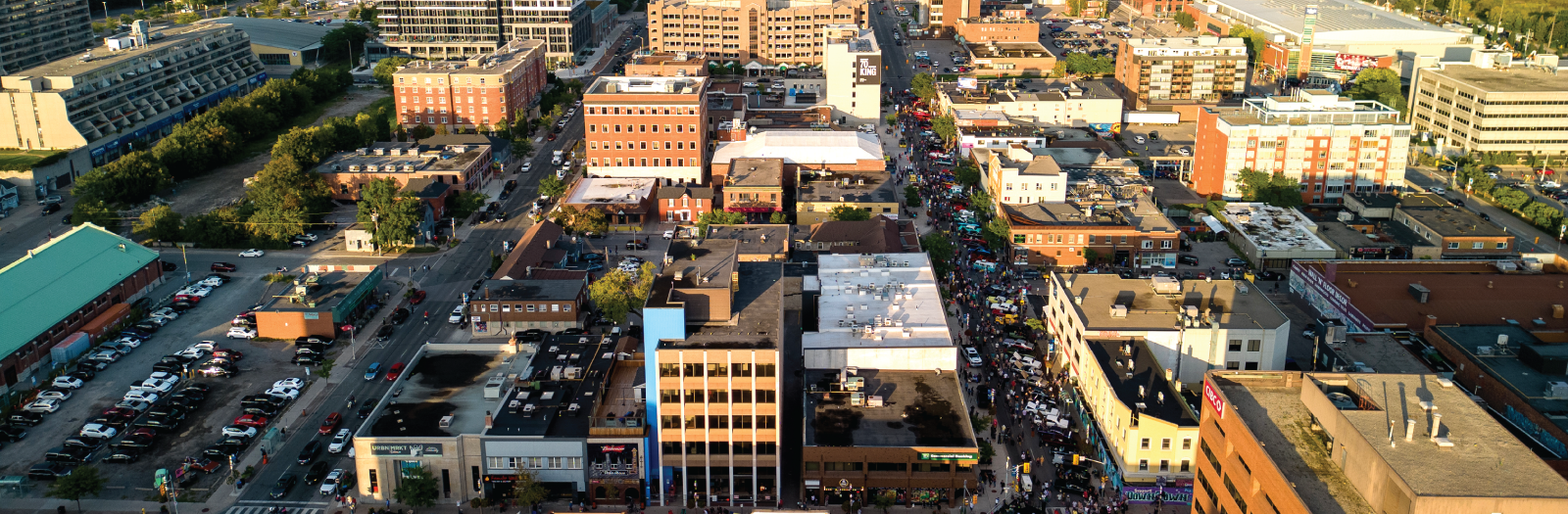 Aerial photo of downtown Oshawa